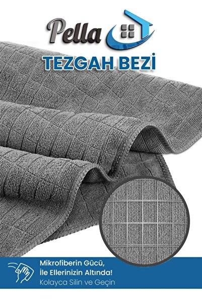 pella 6 Pack Microfiber Car, Glass, Kitchen Cleaning Cloth, Gray (40 cm X 40 cm)