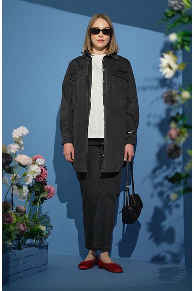 Fatma Atasoy Mom Gray Jean