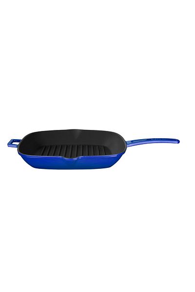 Lava Cast Square Grill Pan Cast Iron Solid Handle Size 28x28cm