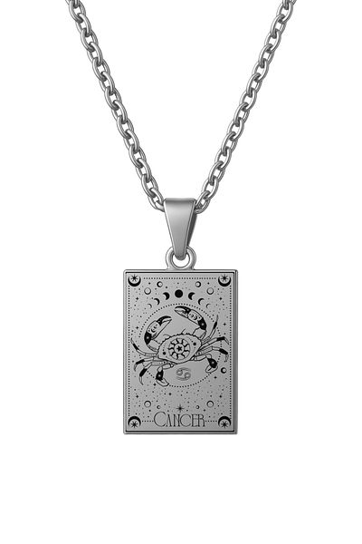 ArtinArt Cancer Tarot Necklace |   316L Anti-Tarnish Steel