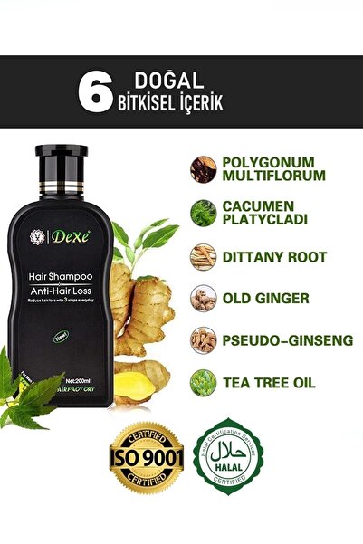 Dexe Anti Black Hair Şampuan 200 ml - Saç Dökülmesine Karşı Etkili