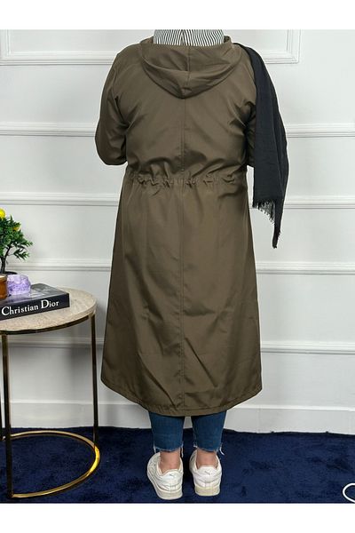 RACE FASHİON Trench impermeabil din material Bondit în dungi Rc5010