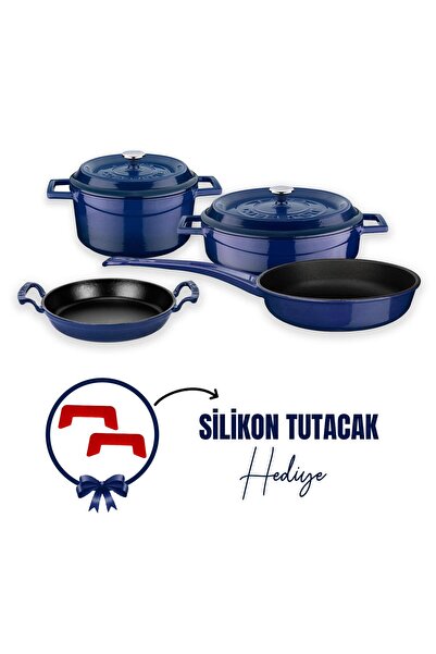 Lava Döküm 4x Trendy Serisi 7 Parça Tencere & Tava Seti