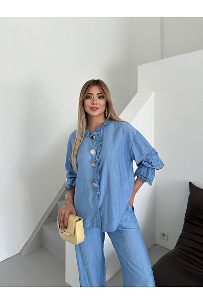 VUNTAL Costum dublu detaliat cu accesorii pentru femei