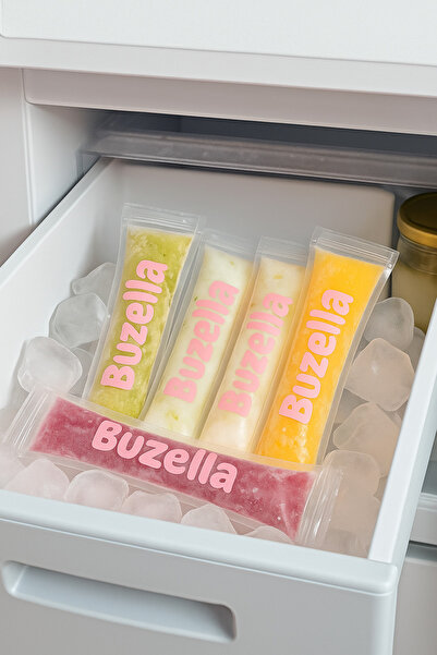 Palifix 1000 Adet Toptan Evde Kolay Dondurma Yapımı İçin Kilitli Buzella   Poşeti+