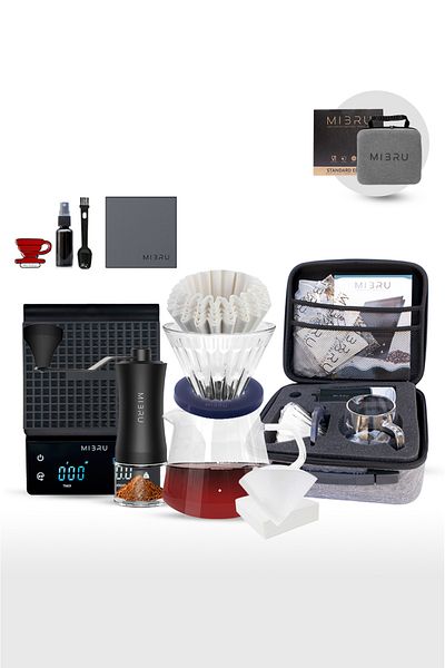 MIBRU V60 Coffee Set 11 in 1 piece Drip Coffee Maker Set All-in-one Portable Travel Bag mini Drip V01