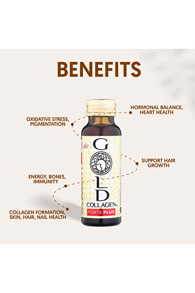 GOLD COLLAGEN ® Forte Plus 10 Day Collagen Supplement for Anti-Aging | +50 age