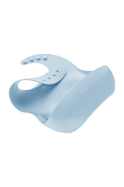 OiOi Basic Silicone Apron Mineral Blue