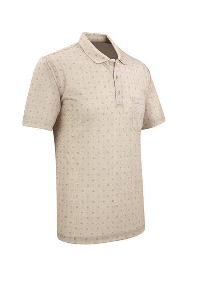 Çizgi Triko Ανδρικό μπλουζάκι Polo Neck Digital Printing Classic Fit με τσέπη - 5104