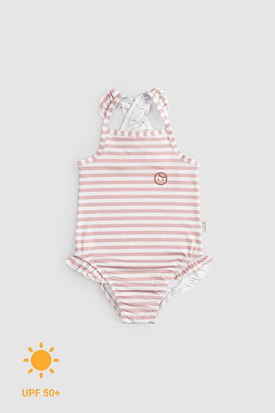 Little Gusto Pink Strappy Baby Swimsuit - UV Protection