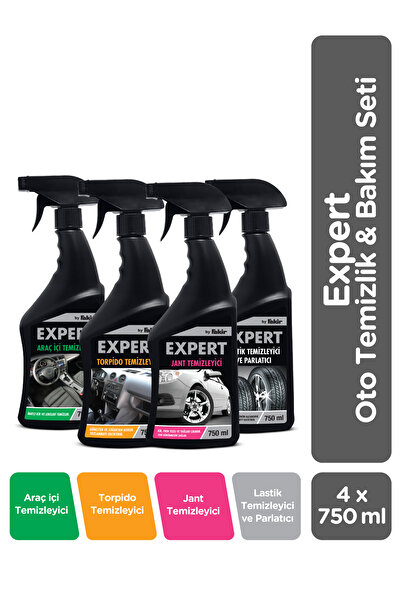 Expert by Fakir 4’lü Oto Temizlik ve Bakım Seti | Jant + Lastik + Araç İçi + ...