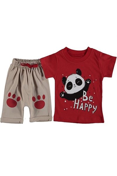 Baby Bakkal Panda Printed Double Set