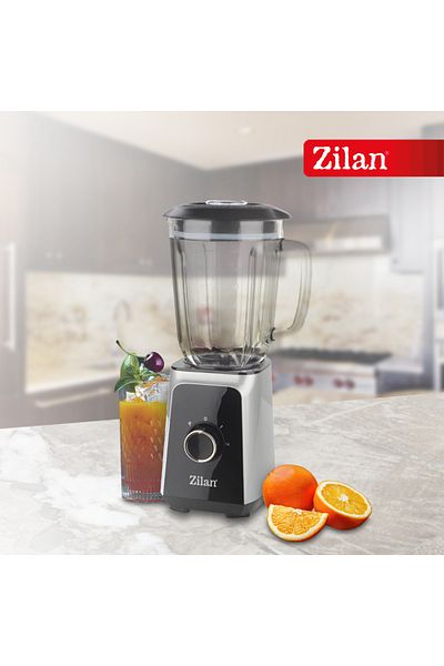 Zilan Zln3925 |   Stand Blender |   1.5L Glass Bowl |   1000 Watts |   2 Speed ​​Adjustment |   Pulse Function |   Ice Crushing