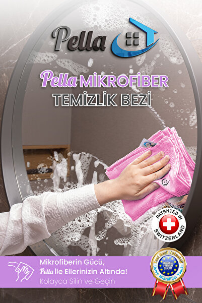 pella Classic 3-Pack Microfiber Cleaning Cloth, Glass, Car, Kitchen Cloth, Pink-Purple, 40 X 60 cm