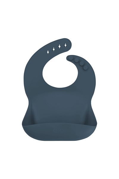OiOi Basic Silicone Bib Deep Blue