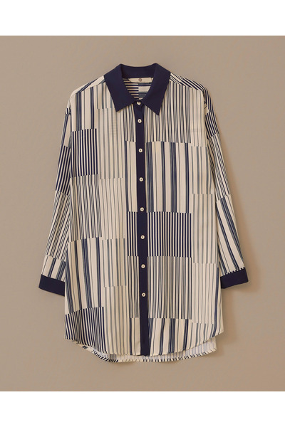 SCL Ασύμμετρο ριγέ τουνίκ άνετης εφαρμογής