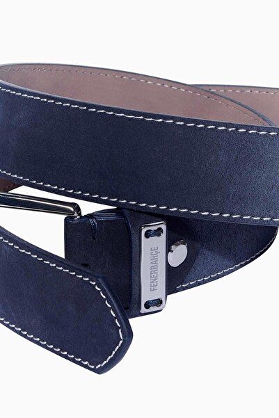 Fenerbahçe Suede Leather Sports Belt Navy Blue - Ha097Eds19