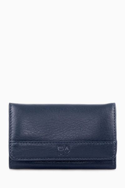 DAMY Genuine Leather Keychain 703 - Navy Blue