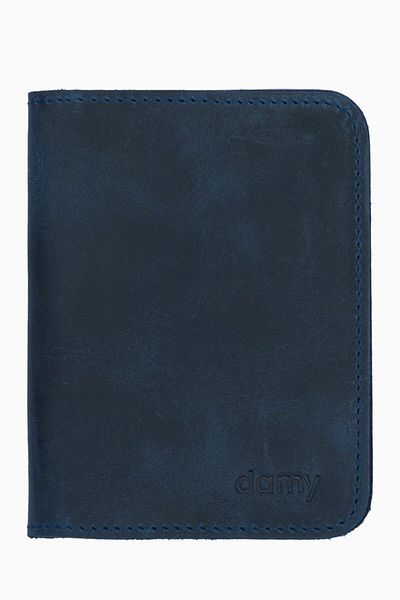 DAMY Γνήσιο δέρμα Ανδρική Κάρτα 500cr - Navy Blue
