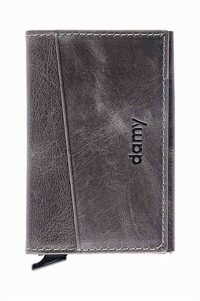 DAMY Γνήσιο Δερμάτινο Unisex Μηχανισμός Κάρτας 611cr - Anthracite
