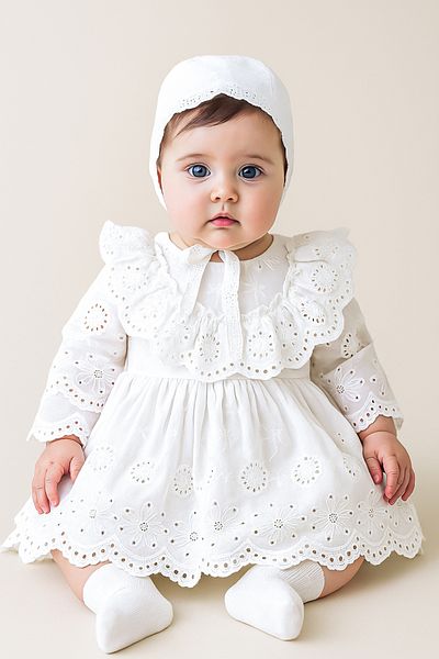 Sitilin Baby Mevlüt Dress and Suit, French Lace Mevlüt Set Stl6955