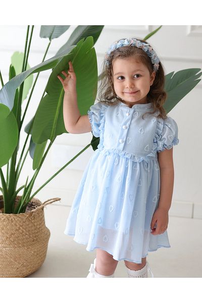 aysskids Κοριτσίστικο φόρεμα με λεπτομέρεια καρδιάς