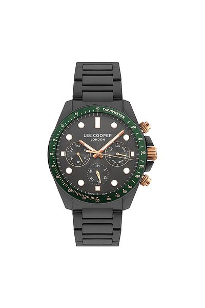 Lee Cooper New Season Men's Black Function Calendar Wristwatch and Bracelet Set