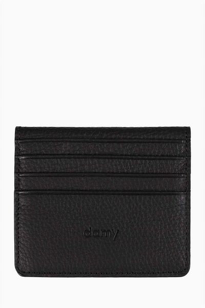 DAMY Γνήσιο Δερμάτινο Unisex Θήκη Κάρτας 512mg - Μαύρο