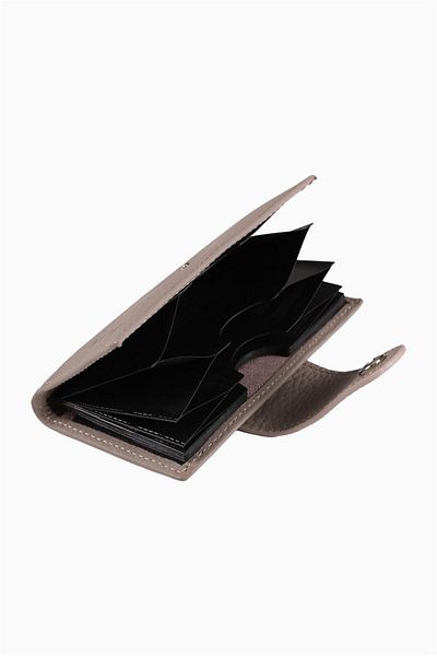 DAMY Дамски портфейл от естествена кожа - комплект портфейл и картодържател, RFID портфейл 415 - норка