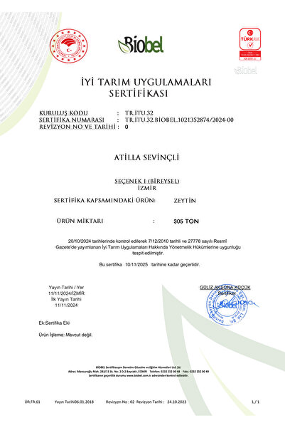 Villa TURQAN 500 ml Erken Hasat Soğuk Sıkım Memecik Natürel Sızma Zeytinyağı Tek Bahçe (2024/2025)