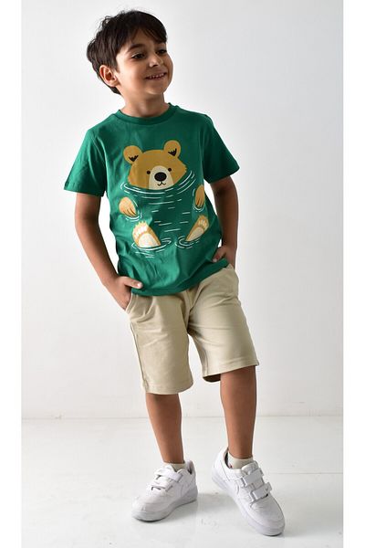 Banadamoda Boy's Printed T-shirt Shorts Set