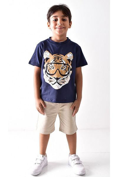 Banadamoda Boy's Printed T-shirt Shorts Set