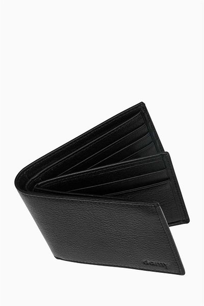 DAMY Genuine Leather Rfid Protected Men's Wallet 334 - Black