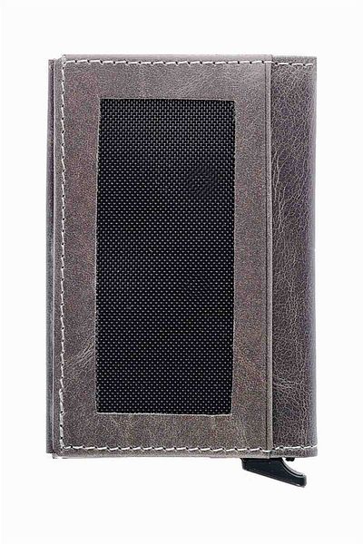 DAMY Γνήσιο Δερμάτινο Unisex Μηχανισμός Κάρτας 611cr - Anthracite