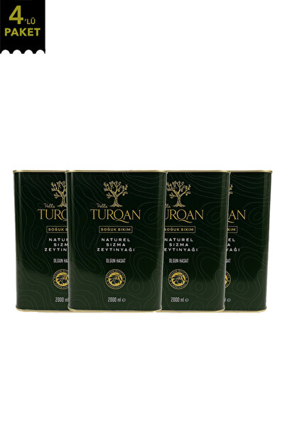 Villa TURQAN Yeni Sezon Olgun Hasat Soğuk Sıkım Memecik Natürel Sızma Zeytiny...