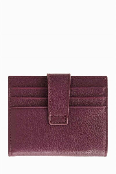 DAMY Genuine Leather Card Holder 518 - Plum