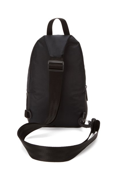 CERFF LEATHER CLUP Black Imperteks Fabric Shoulder & Waist Bag with Headphone Outlet