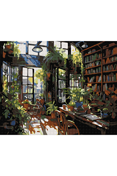 İZSA HOBİ Sayılarla Boyama Hobi Seti 40x50 Çerçeveli Numaralı Tuval Fırça Boy...