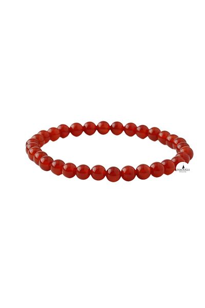 OSMANLI DOĞAL TAŞ Red Agate 6mm Natural Stone Bracelet
