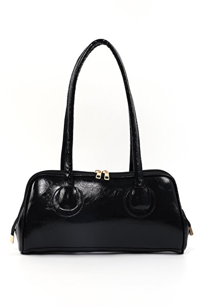 SHAKA Siyah Shk227 Kırışık Dokulu,Suni Deri, Fermuarlı ,Tek Bölmeli ,Askılı E...