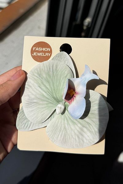 TAKIŞTIR Πόρπη με στυλό Aloha Orchid Aqua Green Color