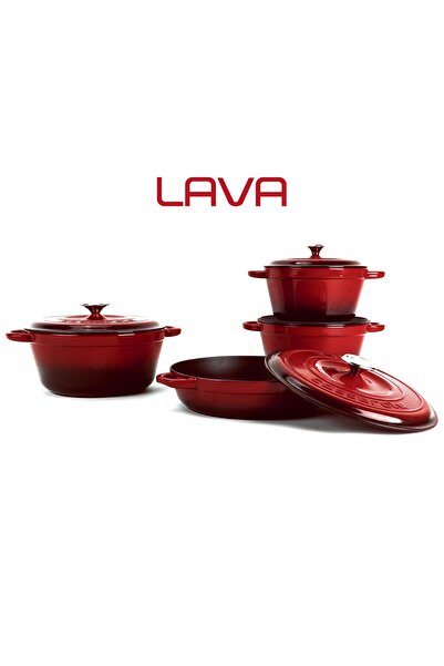 Lava Döküm 4x New Heritage Serisi Döküm Demir Tencere Seti