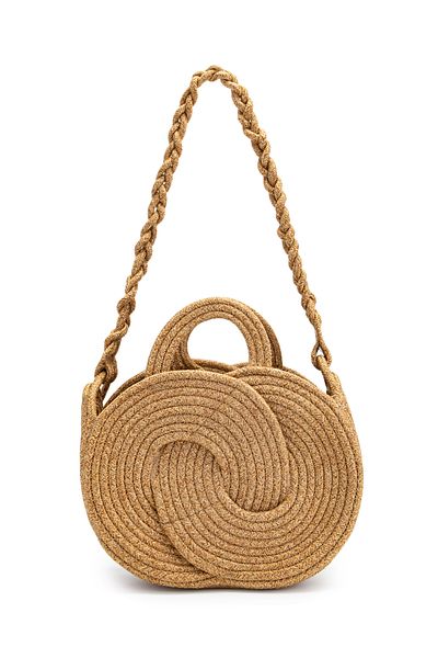 minebag Geantă de damă cu curea lungă cu detaliu din plasă Ortega Straw