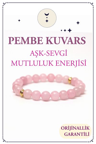 Orenda Design Pink Quartz Natural Stone Bracelet (Love and Relief) 1St Quality Natural Stone