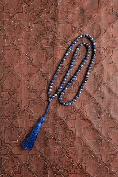 Saff Doğal Taş Lapis Lazuli natural certificat 99% Tasbih