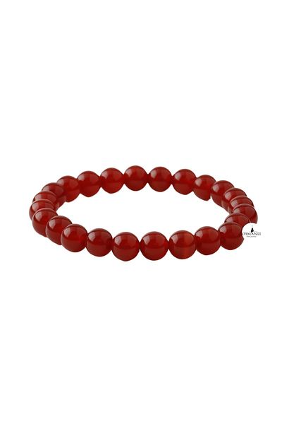 OSMANLI DOĞAL TAŞ Red Agate 8mm Natural Stone Bracelet
