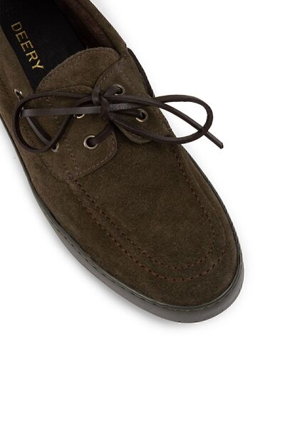 Deery Men's Daily Green Marine Genuine Suede Shoes