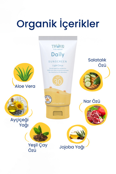 Trukid Günlük Kullanıma Uygun Güneş Kremi SPF 30 100 ml