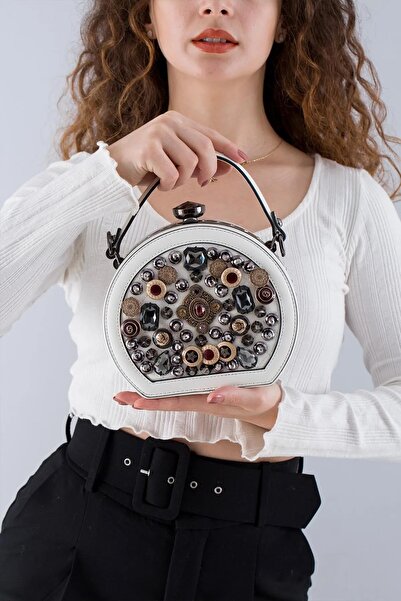 KRISTE BELL İthal Gold Aksesuarlı Özel Tasarım Çanta