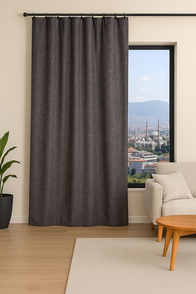 Premier Home Toscana Background Curtain 140X270 Navy Blue